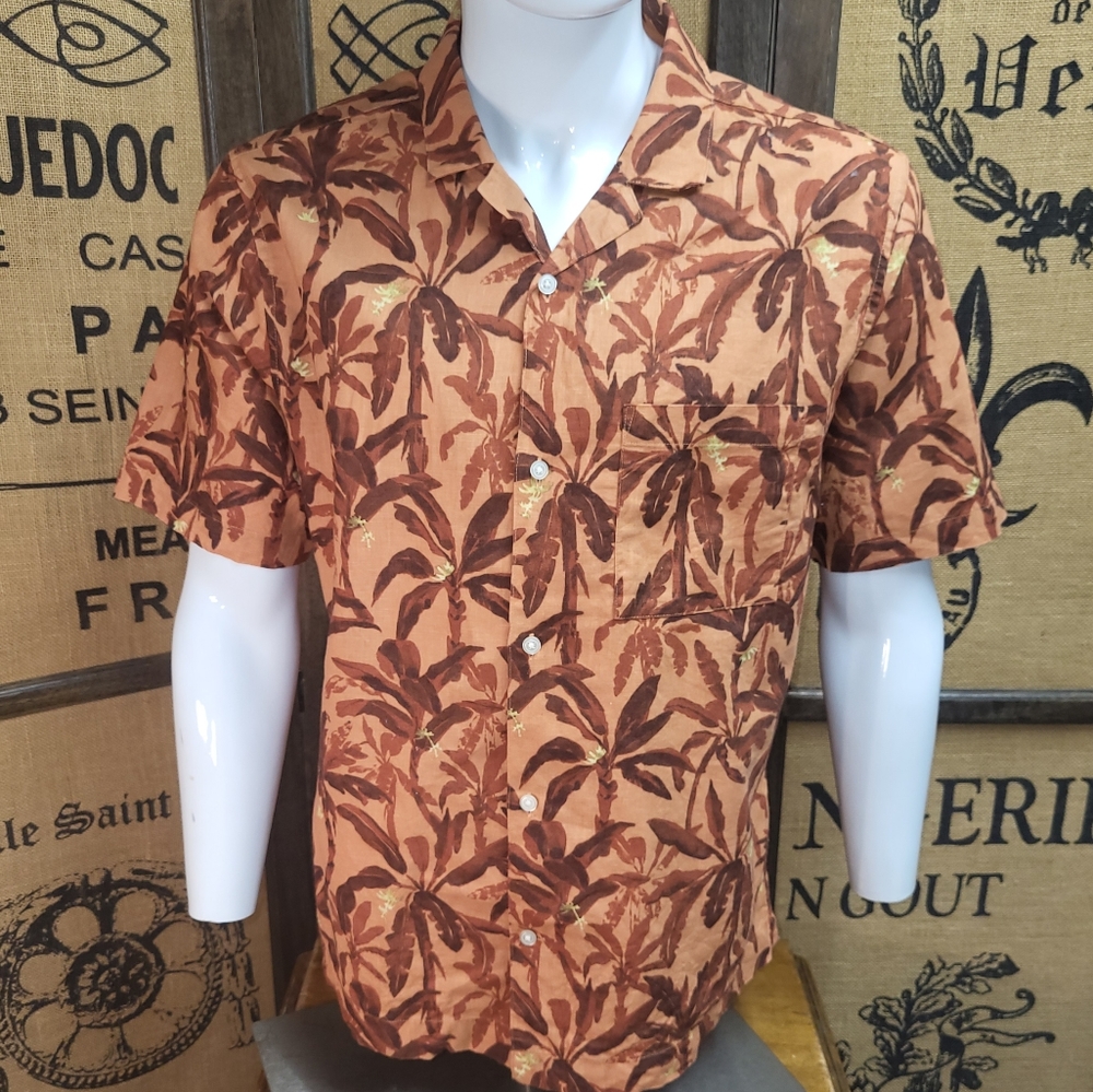 H&M Linen/Cotton Camp Shirt, L